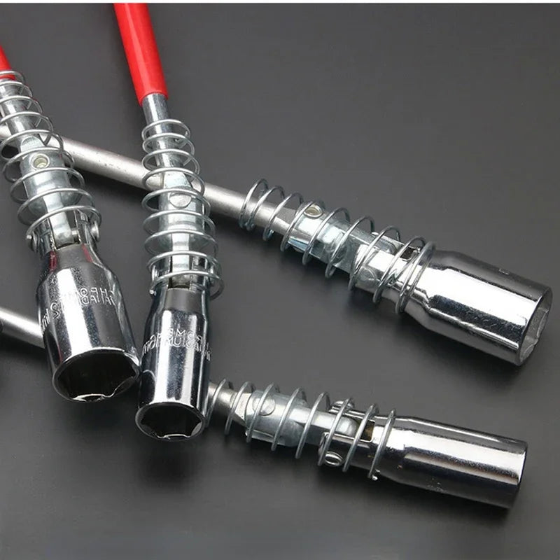 Universal Spark Plug Removal Wrench 14mm/16mm/21mm 360 Degree Rotation Socket Auto Repair Tool for Car Maintenance